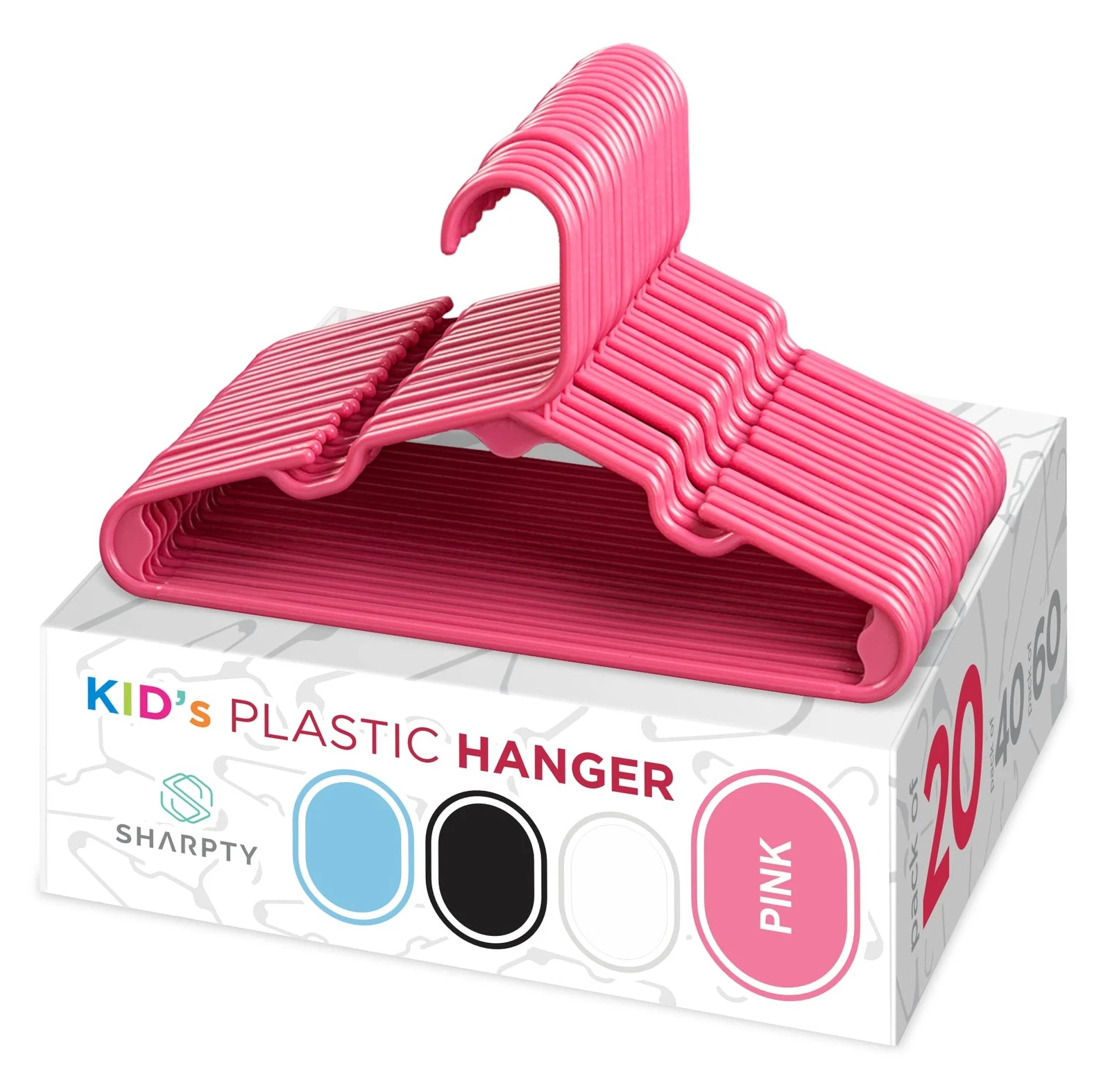 Sharpty Children'S Hangers Plastic, Kids Hangers Ideal For Everyday Standard