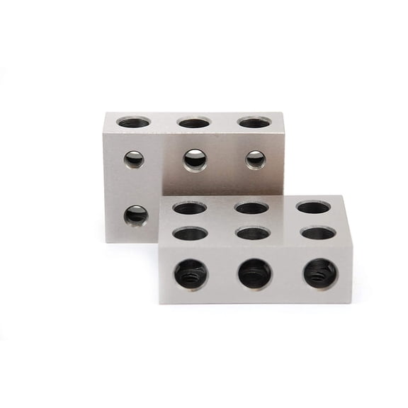 Shars 1-2-3 Precision Matched .0002" Pair Blocks w/11 Holes Set 303-5503 P]