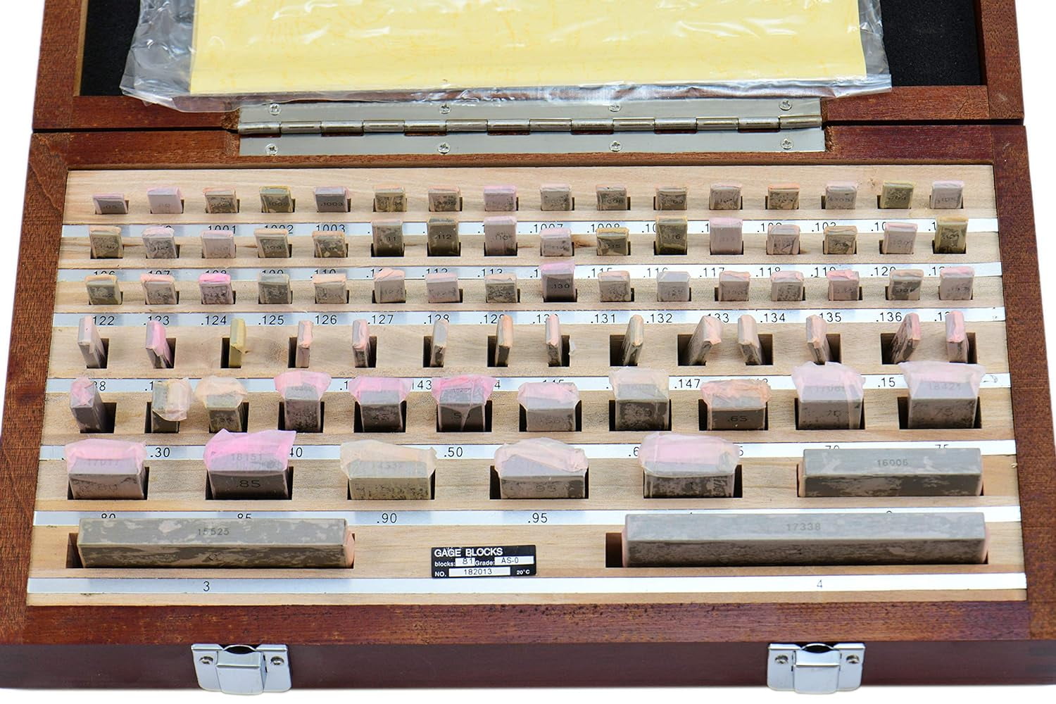 Shars Grade AS1 Rectangular Gage Block Set with NIST traceable