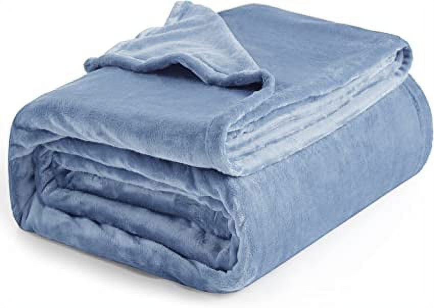 Sharvgun Fleece Blankets King Size Washed Blue Bed Blanket Soft