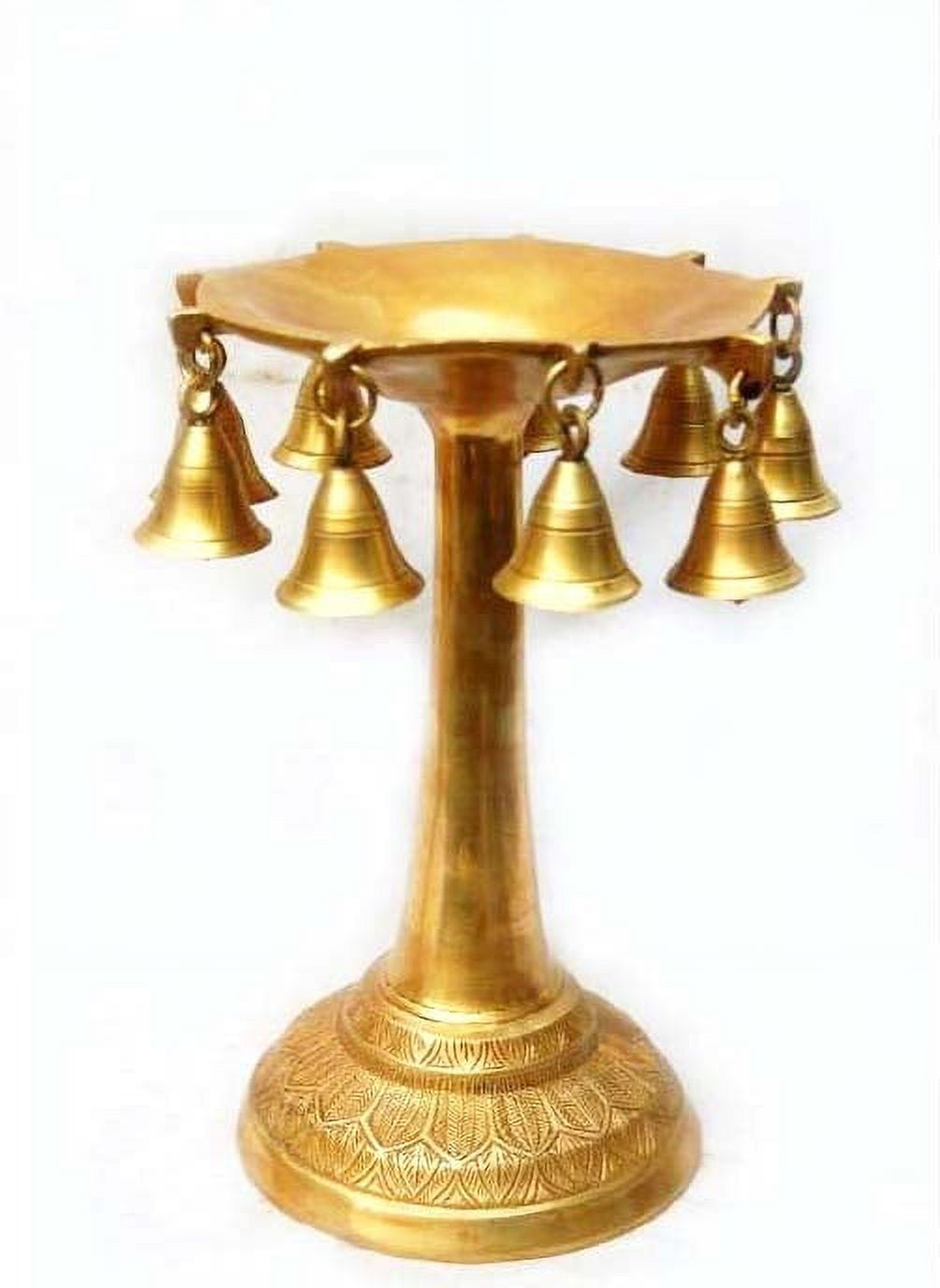 Sharvgun Oil Lamp Haning Bells Brass Handcrafted Diwali Gift Idol 4.1 ...