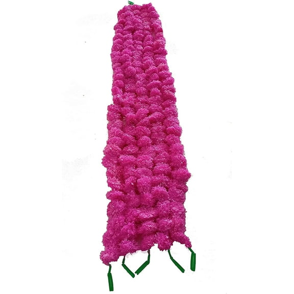 Sharvgun (Pack of 50 string) Artificial Flower Marigold Garlands Indian Garland for Decoration 5 Feet Long String Party Decoration Wedding Diwali Christmass (Pink )
