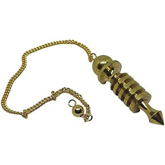 Sharvgun ( Set of 10 ) Metal Pendulum Golden Isis Pointed Pendulum, Dowsing Tool, Divination Tool, Meditation, Reiki, Healing, Balancing, Scrying, Chakra