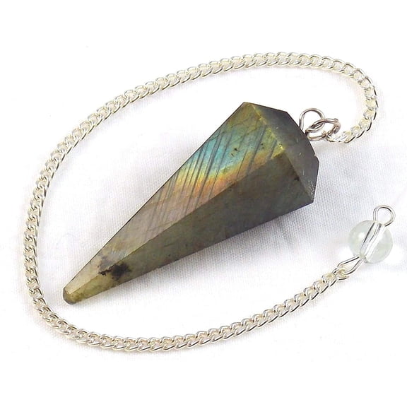 Sharvgun ( Set of 10 ) Silver Plated Karnak Point Metal Pendulum Divination Reiki Energy Healing Dowsing Wicca Balancing Spiritual Answers Metaphysical Pendant