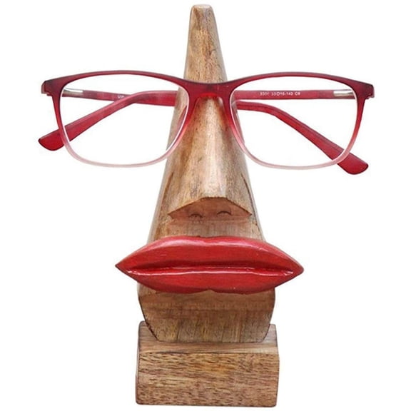Sharvgun ( Set of 30 ) Wooden Red Lips Spectacle Holder Eyeglass Spectacle Holder Display Stand Home Decorative Gifts