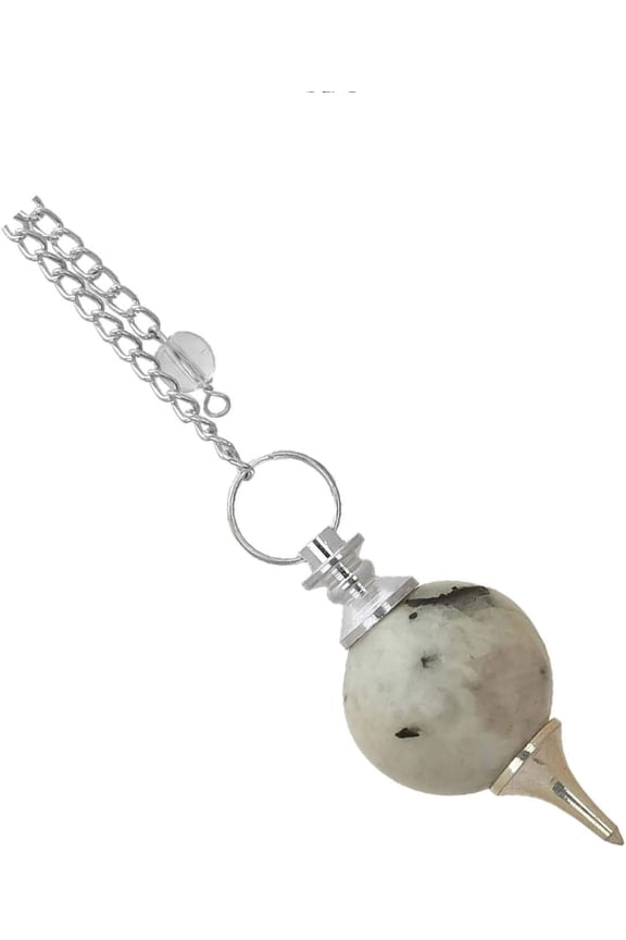 ( Set of 50 )Moonstone Crystal Pendulum Dowsing Divination Pendant Jewelry Chakra Healing Hexagonal Gemstone