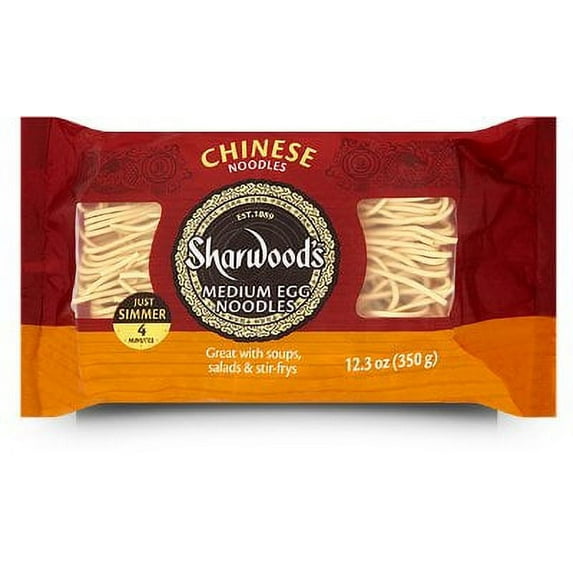 Sharwood's Chinese Medium Egg Noodles 12.3 oz bag Pack of 2