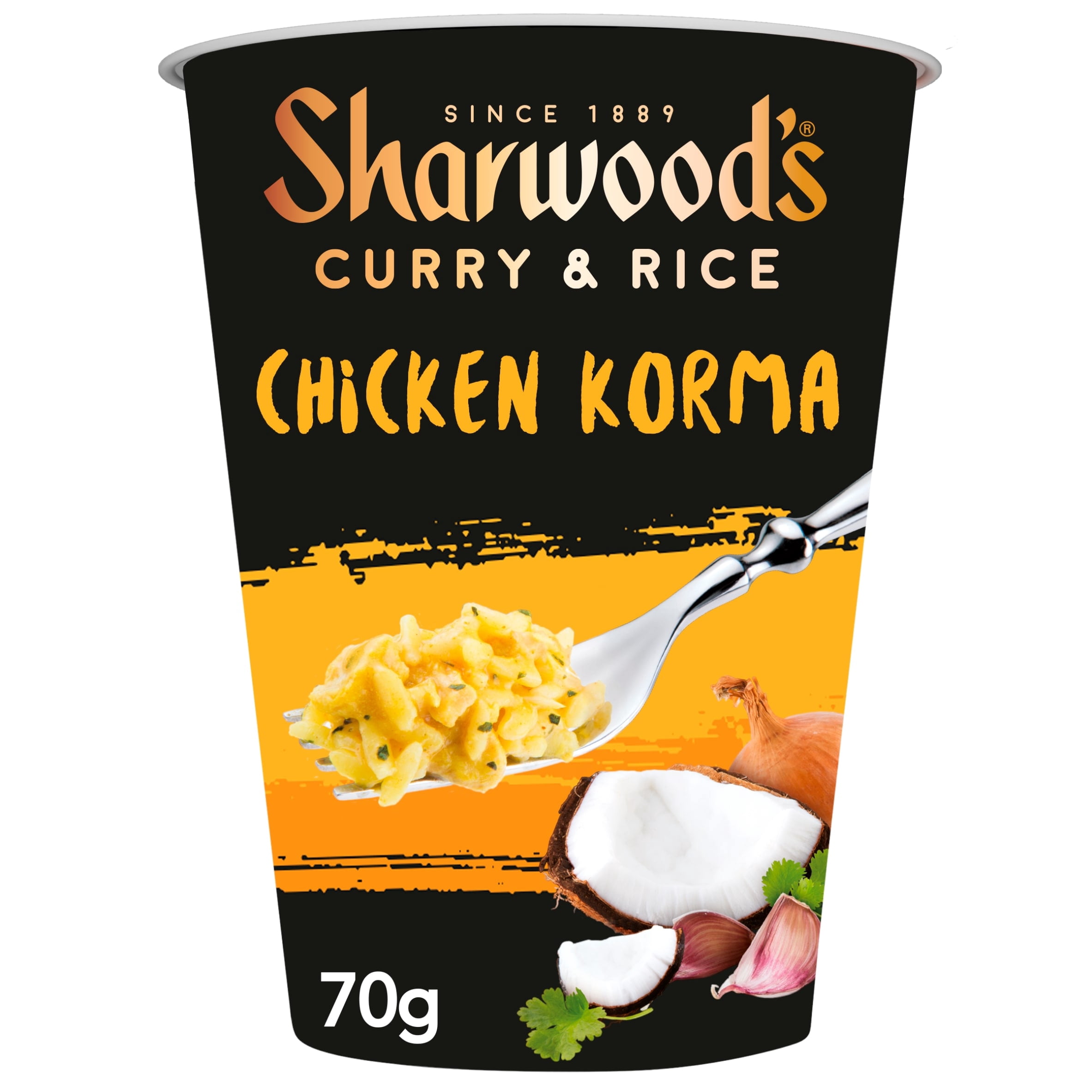 Sharwood's Curry & Rice Chicken Korma 70g, Imported from Britain
