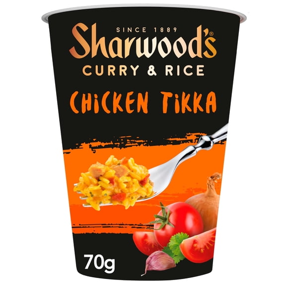 Sharwood's Curry & Rice Chicken Tikka 70g, Imported from Britain