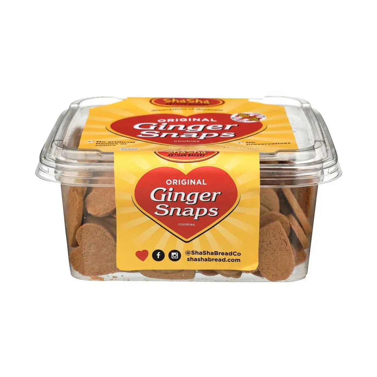 Shasha Bread Co Original Ginger Snaps Nutrition