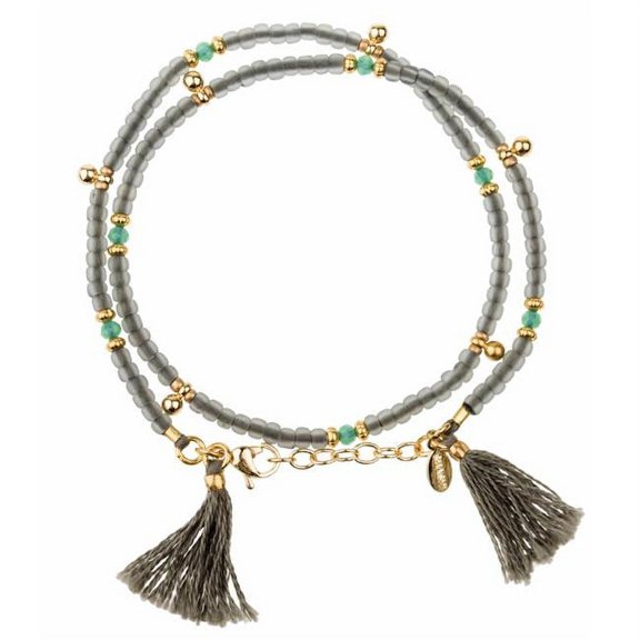 Shashi BElizaSlate Eliza Wrap Bracelet - Slate