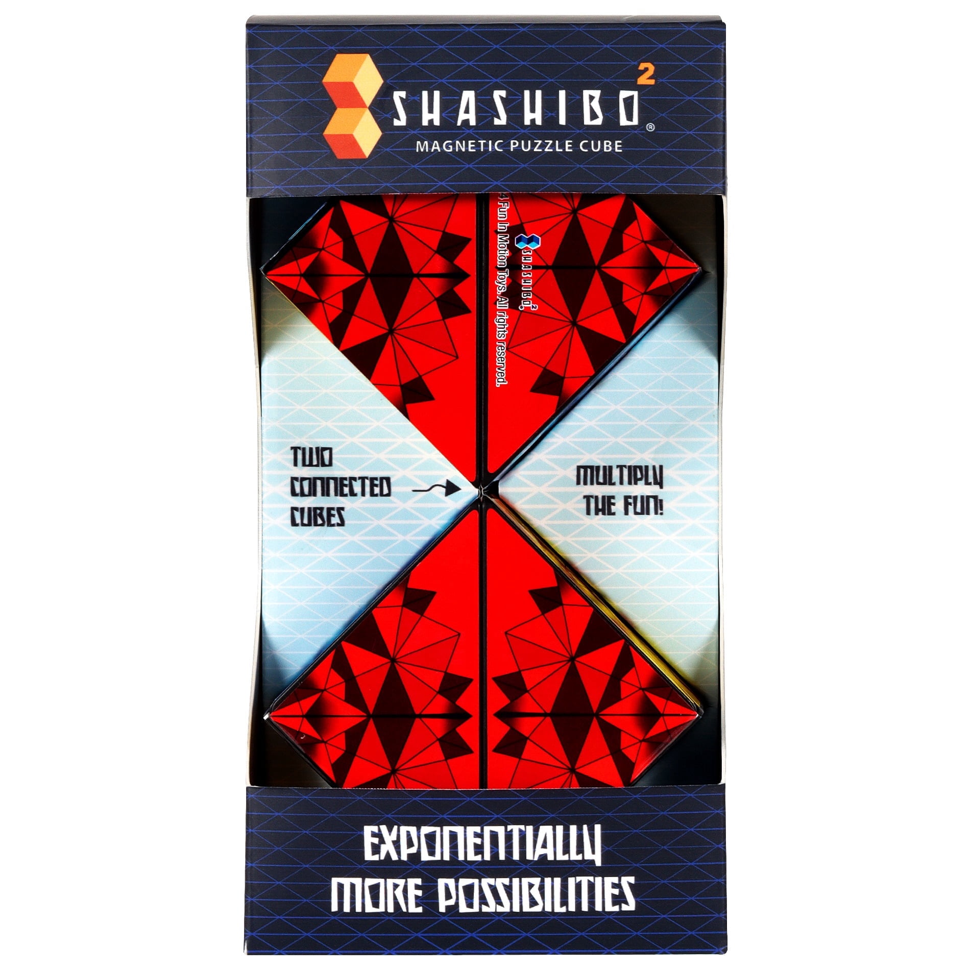 Shashibo² Shape Shifting magnetic puzzle or fidet cube transforms into over 70 shapes from Fun In Motion Toys.