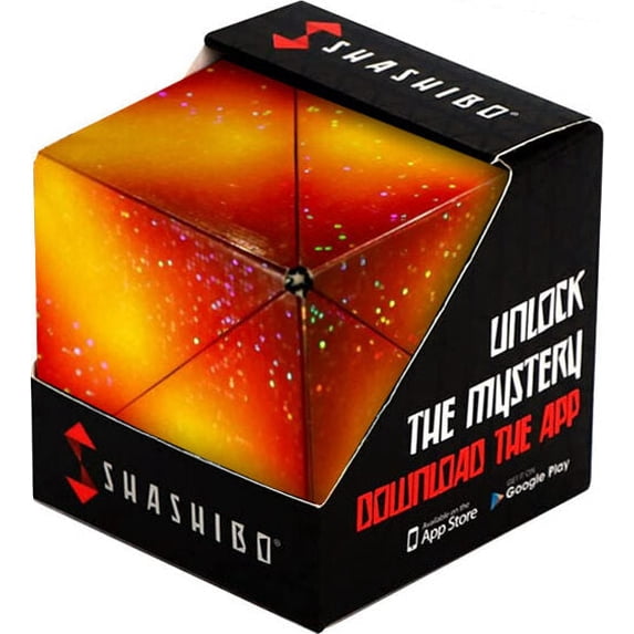 SHASHIBO Holographic Shape Shifting Box - STEM Magnetic Fidget Cube That Transforms Into Over 70 Shapes, Solar, 1 Pack
