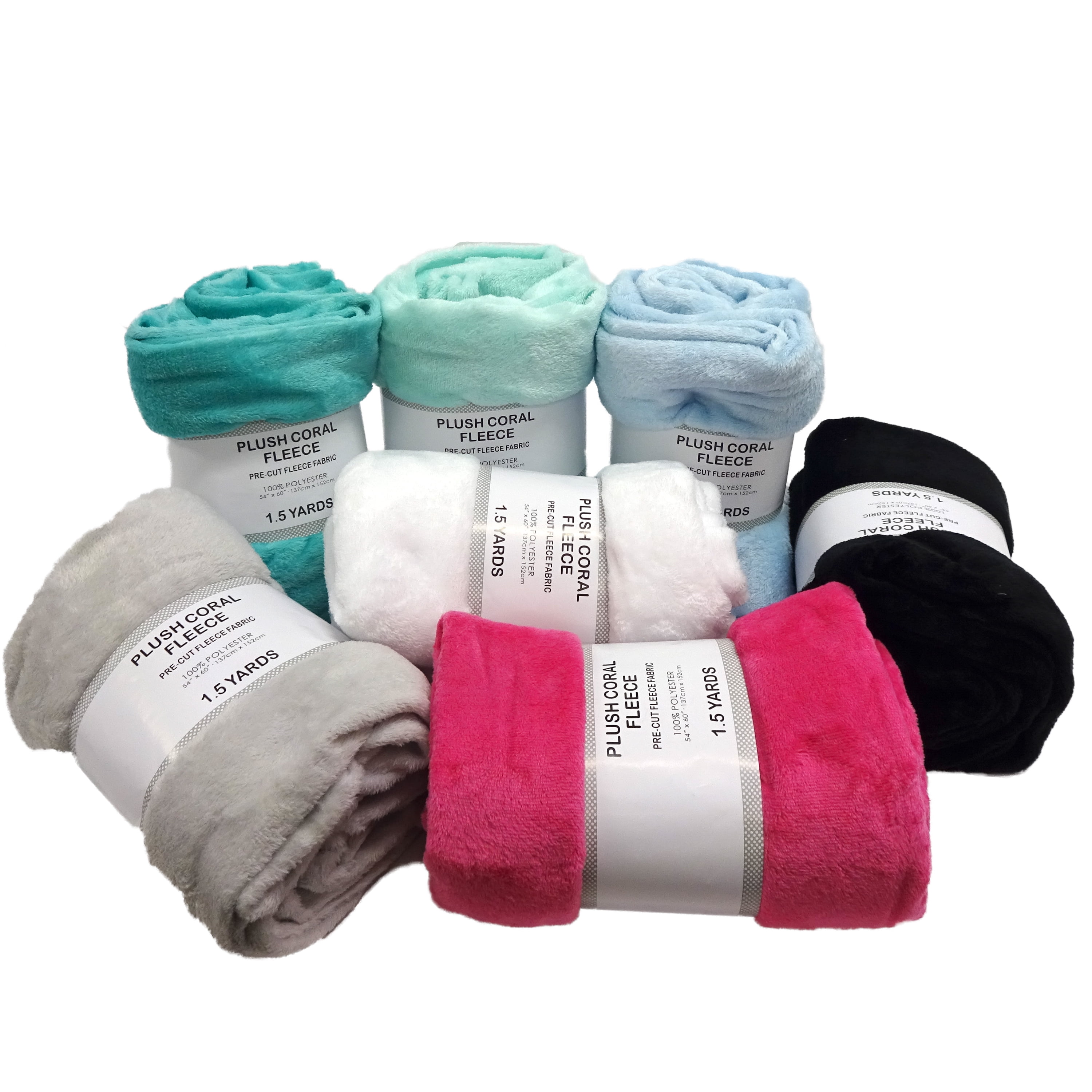 Shason Textile (1.5 Yard Cut) Soft Coral Fleece Solid, Light Grey.