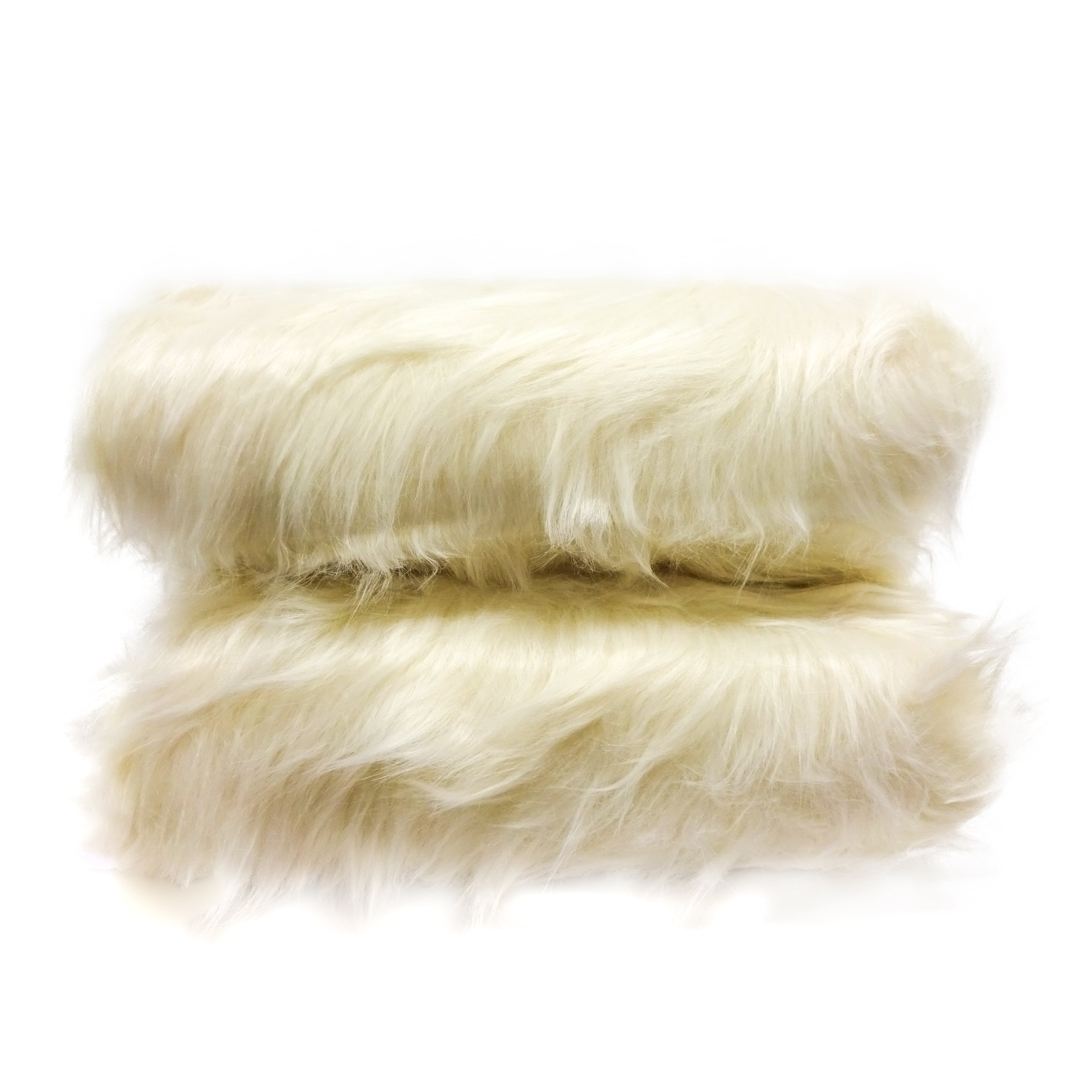 Shason Textile Luxury Faux Fur Polar Bear - Long Pile, Ivory, Size: 36 inch x 63 inch, Beige