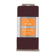 Shason Textile 2 Yard Cut Poly Cotton Fabric, Dark Brown, 44" Wide for Craft & Quilting Projects