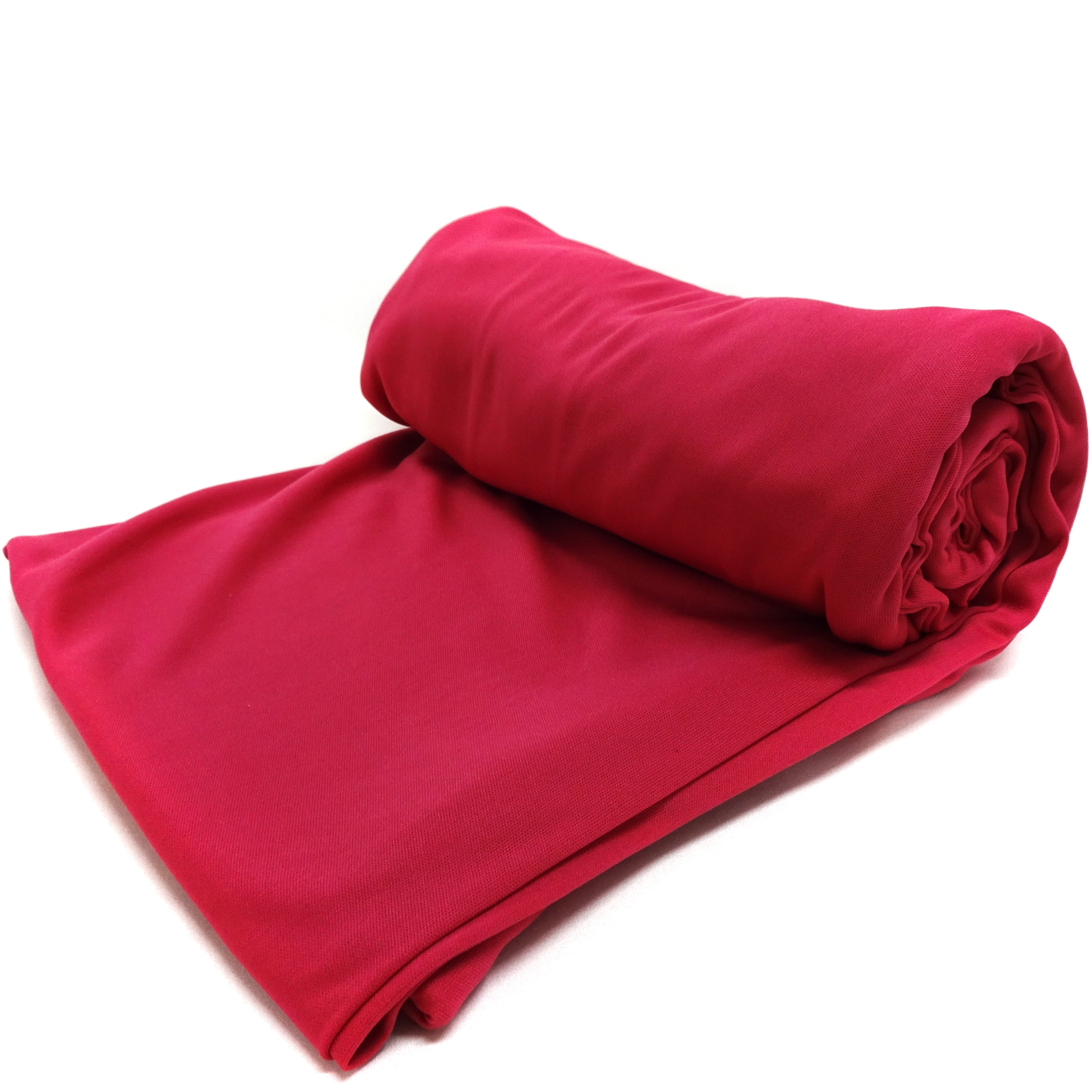 Shason Textile (3 Yards Cut) Poly Knit Solid Fabric For Creative Projects, Fuchsia, Available In Multiple Colors.