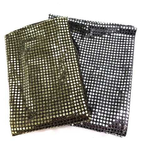 Shason Textile (3 Yards Cut) Spangle Large Glitter Fabric Knit, Gold, Available In Multiple Colors