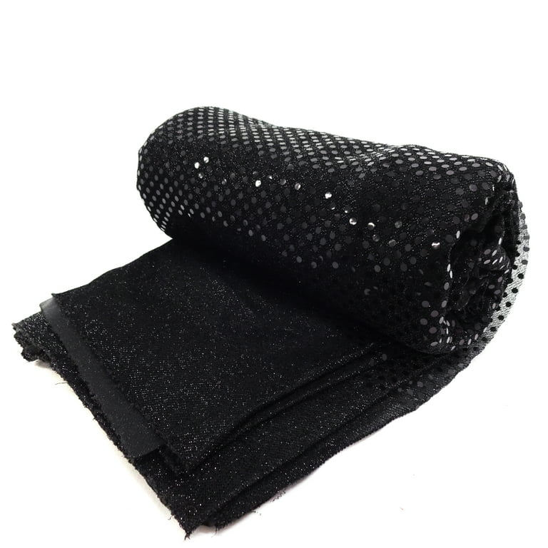 Shason Textile (3 Yards Cut) Spangle Sequin Glitter Knit Fabric