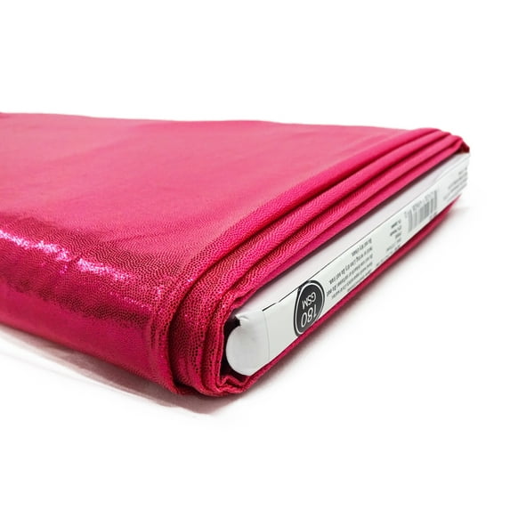 Shason Textile (4 Yards Cut) Foil Knit Spandex, Pink