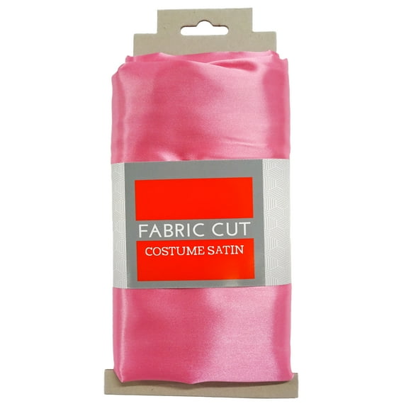 Shason Textile (4 Yards Precut) Special Occasion Costume Satin Precut Fabric, Bright Pink