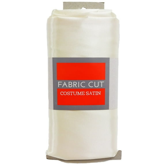 Shason Textile (4 Yards Precut) Special Occasion Costume Satin Precut Fabric, Ivory