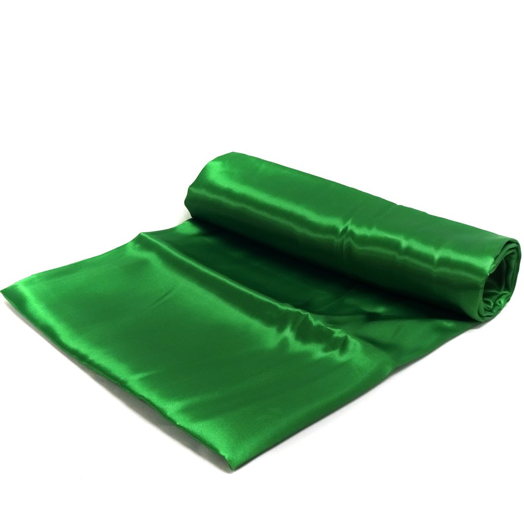 Shason Textile (4 Yards Precut) Special Occasion Costume Satin Precut Fabric, Kelly