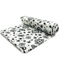thumbnail image 1 of Shason Textile 44" x 2 yd Cotton Polyester Blend Printed Craft Fabric, White and Black, 1 of 3