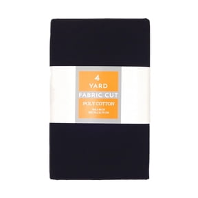 Shason Textile 4 Yard Cut Poly Cotton Fabric, Black, 44" Wide for Craft & Quilting Projects
