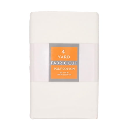 Shason Textile 4 Yard Cut Poly Cotton Fabric, Cream, 44" Wide for Craft & Quilting Projects