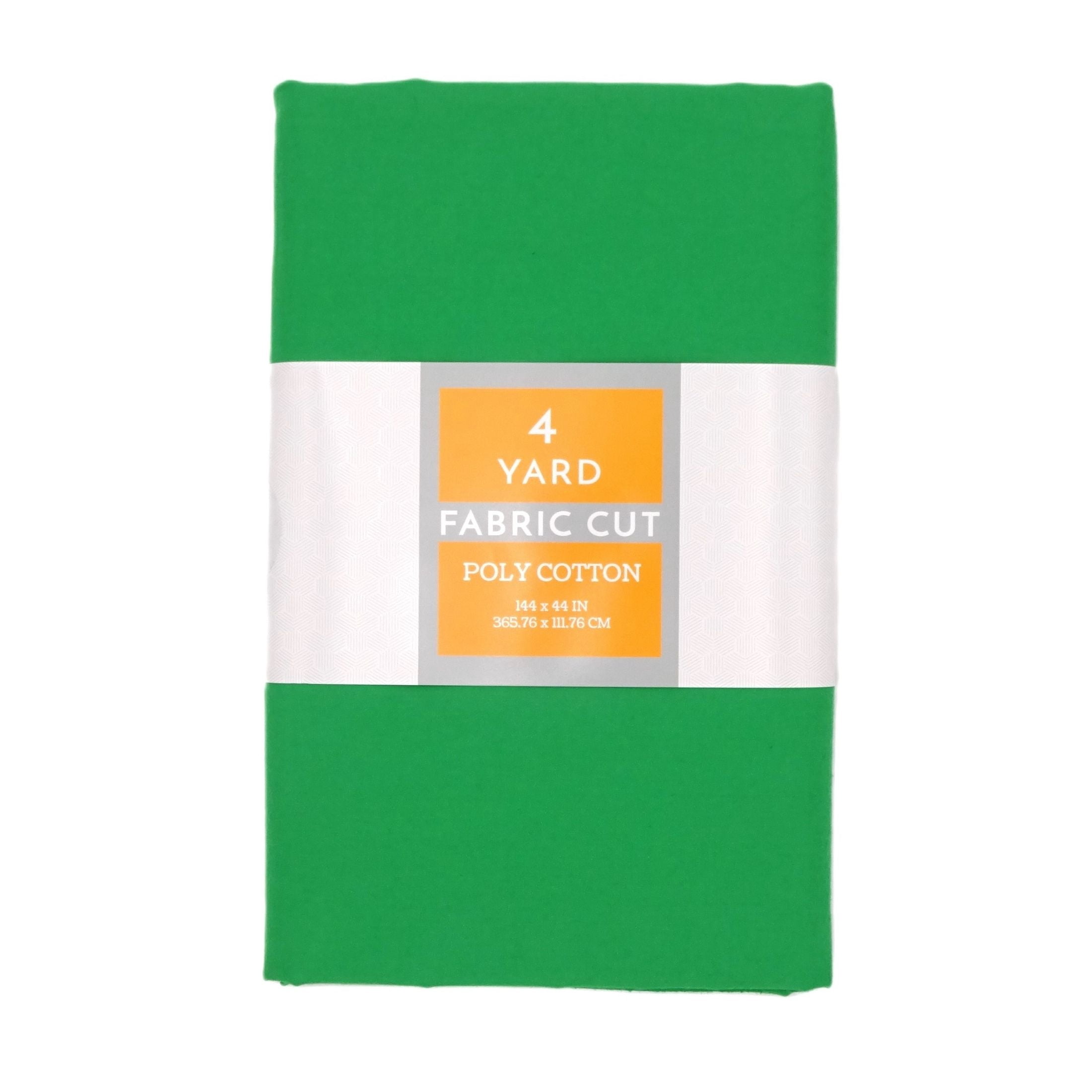 Shason Textile 4 Yard Cut Poly Cotton Fabric, Green, 44" Wide for Craft & Quilting Projects