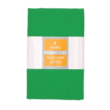Shason Textile 4 Yard Cut Poly Cotton Fabric, Green, 44" Wide for Craft & Quilting Projects