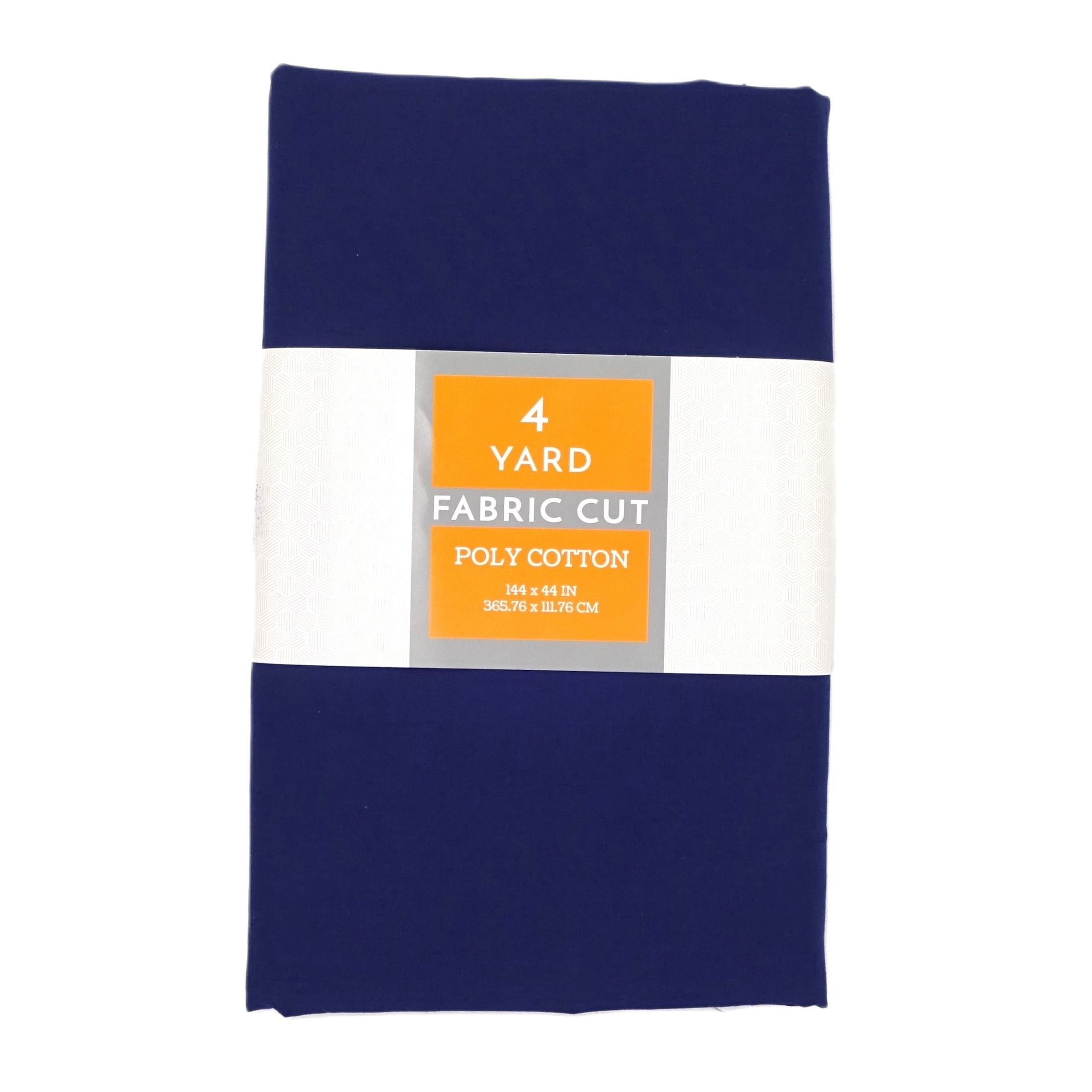 Shason Textile 4 Yard Cut Poly Cotton Fabric, Navy, 44" Wide for Craft & Quilting Projects