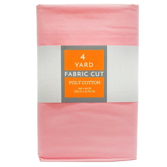 Shason Textile 4 Yard Cut Poly Cotton Fabric, Pink, 44" Wide for Craft & Quilting Projects