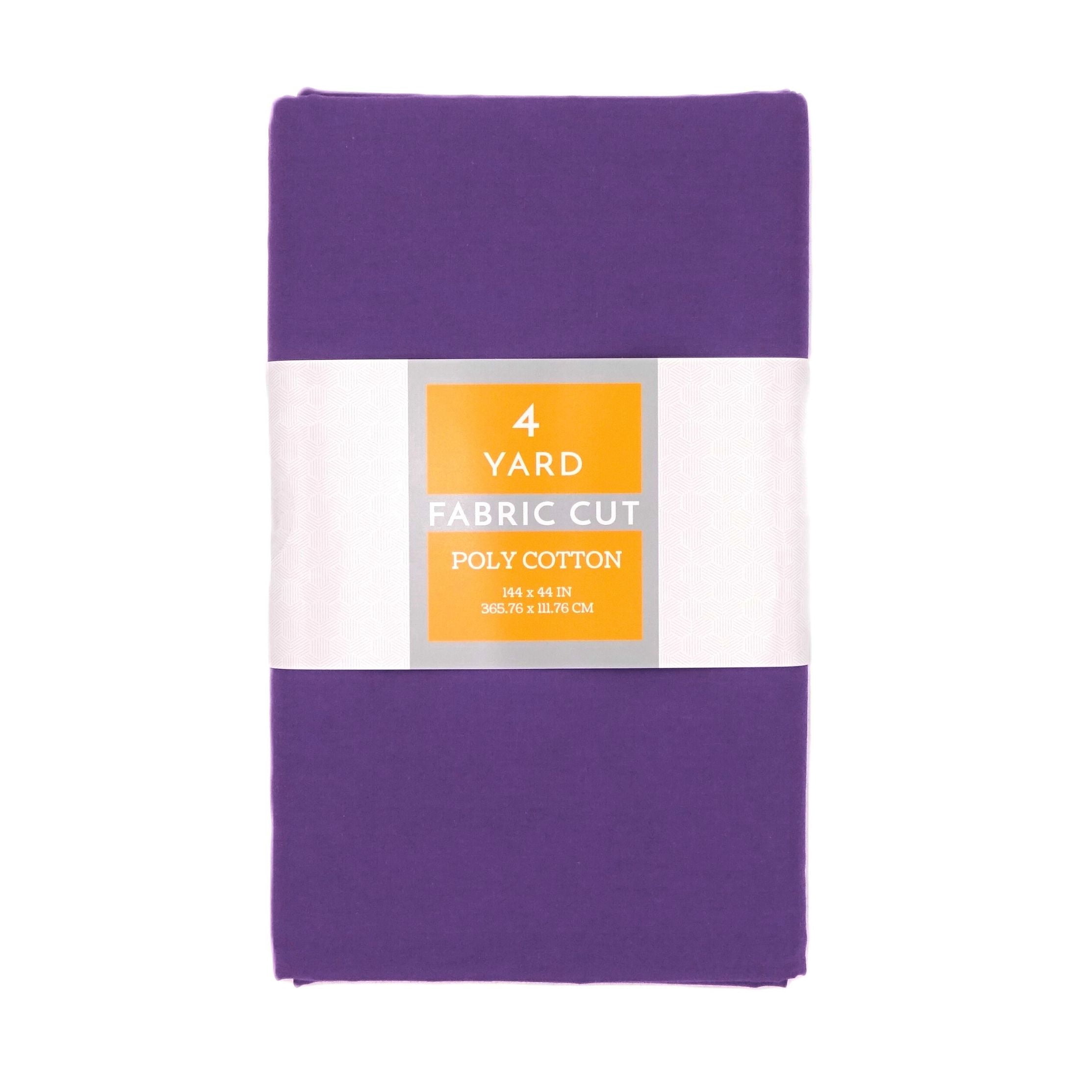 Shason Textile 4 Yard Cut Poly Cotton Fabric, Purple, 44" Wide for Craft & Quilting Projects