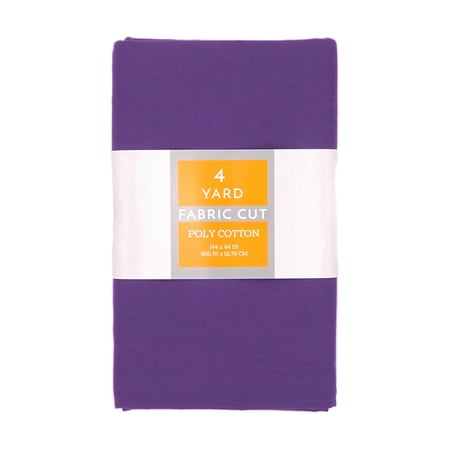Shason Textile 4 Yard Cut Poly Cotton Fabric, Purple, 44" Wide for Craft & Quilting Projects