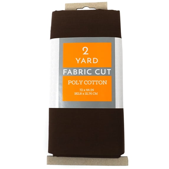 Shason Textile 45" (2 Yards Cut) Craft Projects Quilting Poly Cotton Fabric, Dark Brown