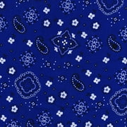 Shason Textile 45" x 2 yd Polyester Blend Printed Sewing & Craft Fabric, Bandana Navy