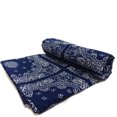 thumbnail image 1 of Shason Textile 45" x 3 yd Cotton Polyester Blend Bandana Sewing & Craft Fabric, Blue and White, 1 of 4