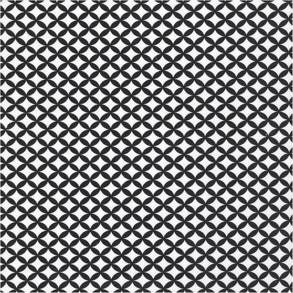 Shason Textile 45" x 3 yd Cotton Polyester Blend Geometric Sewing & Craft Fabric, Black and White