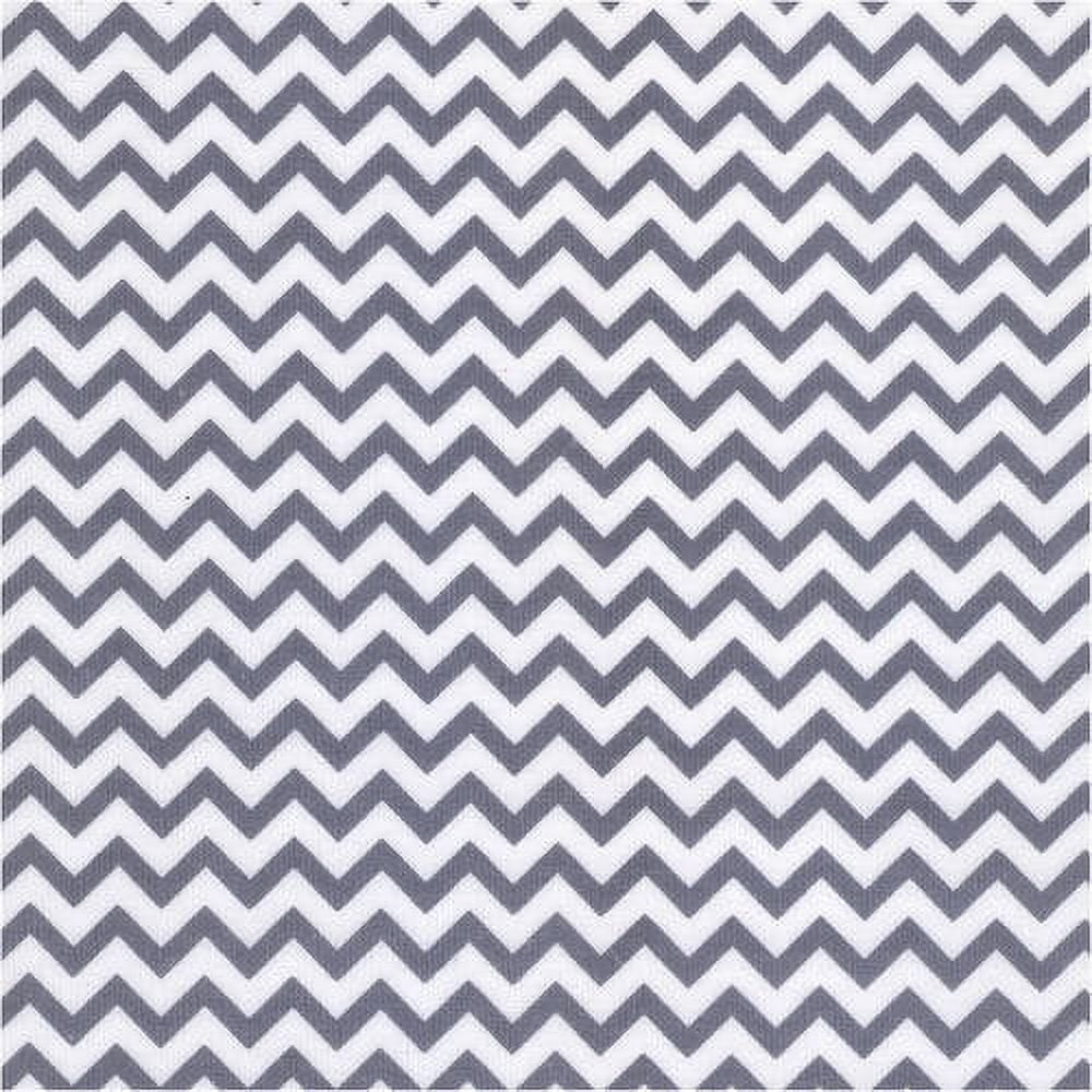 Shason Textile 45" x 3 yd Cotton Polyester Blend Geometric Sewing & Craft Fabric, Gray and White