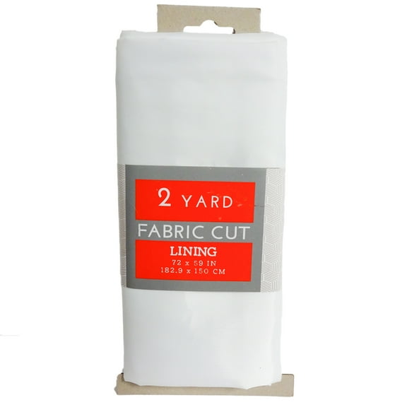 Shason Textile 58/60” Wide Lining 2 Yards Precut Fabric, White
