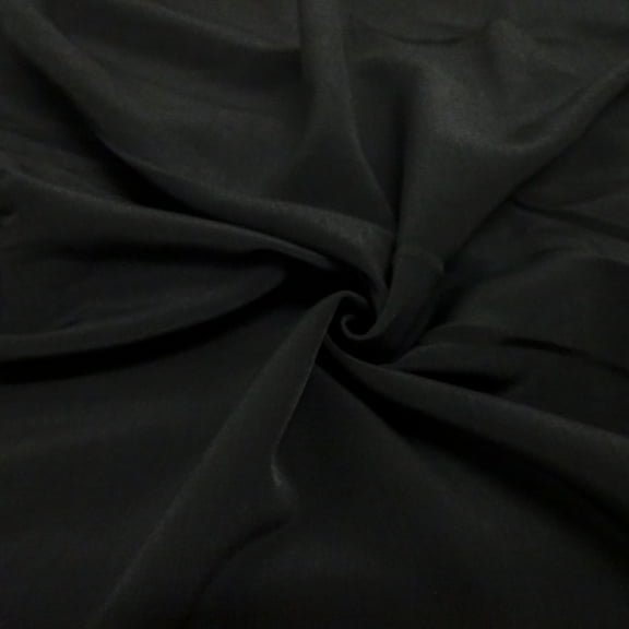 Shason Textile 59" x 3 yd 100% Polyester Peach Skin Craft Fabric, Black