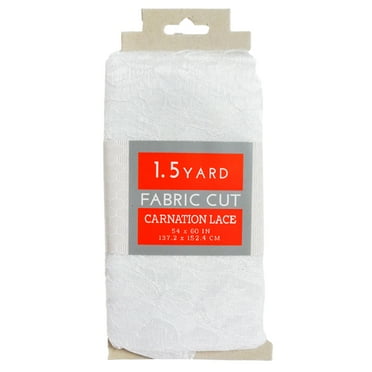 Shason Textile 60" x 1.5 Yards Carnation Lace for Special Occasion, White