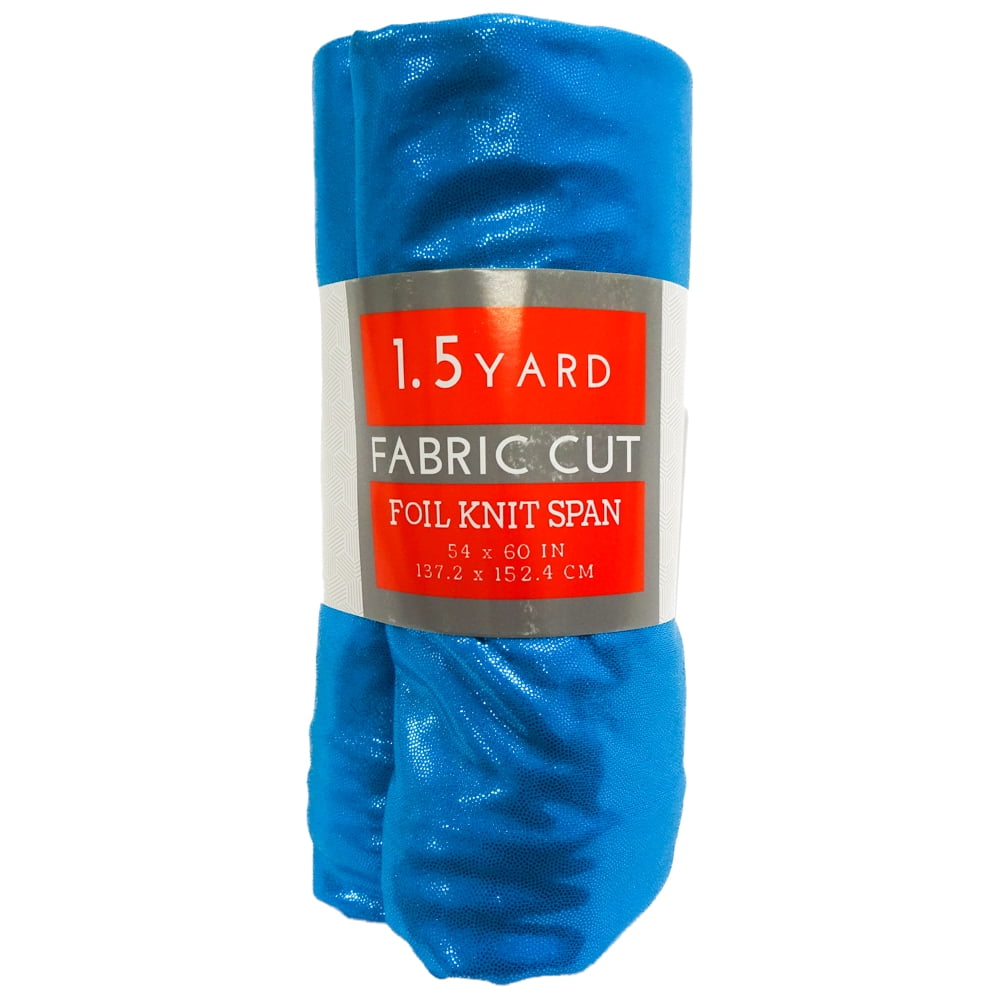 60" x 1.5 Yards Spandex Glitter Knit Precut Fabric, Teal