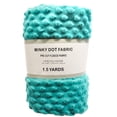thumbnail image 1 of Shason Textile 60" x 1.5 yd 100% Polyester Fleece Solid Print Dot Craft Fabric, Turquoise, 1 of 3