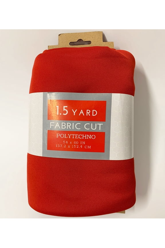 60" x 1.5 yd Spandex Polyester Blend Solid Print Apparel Fabric, Red