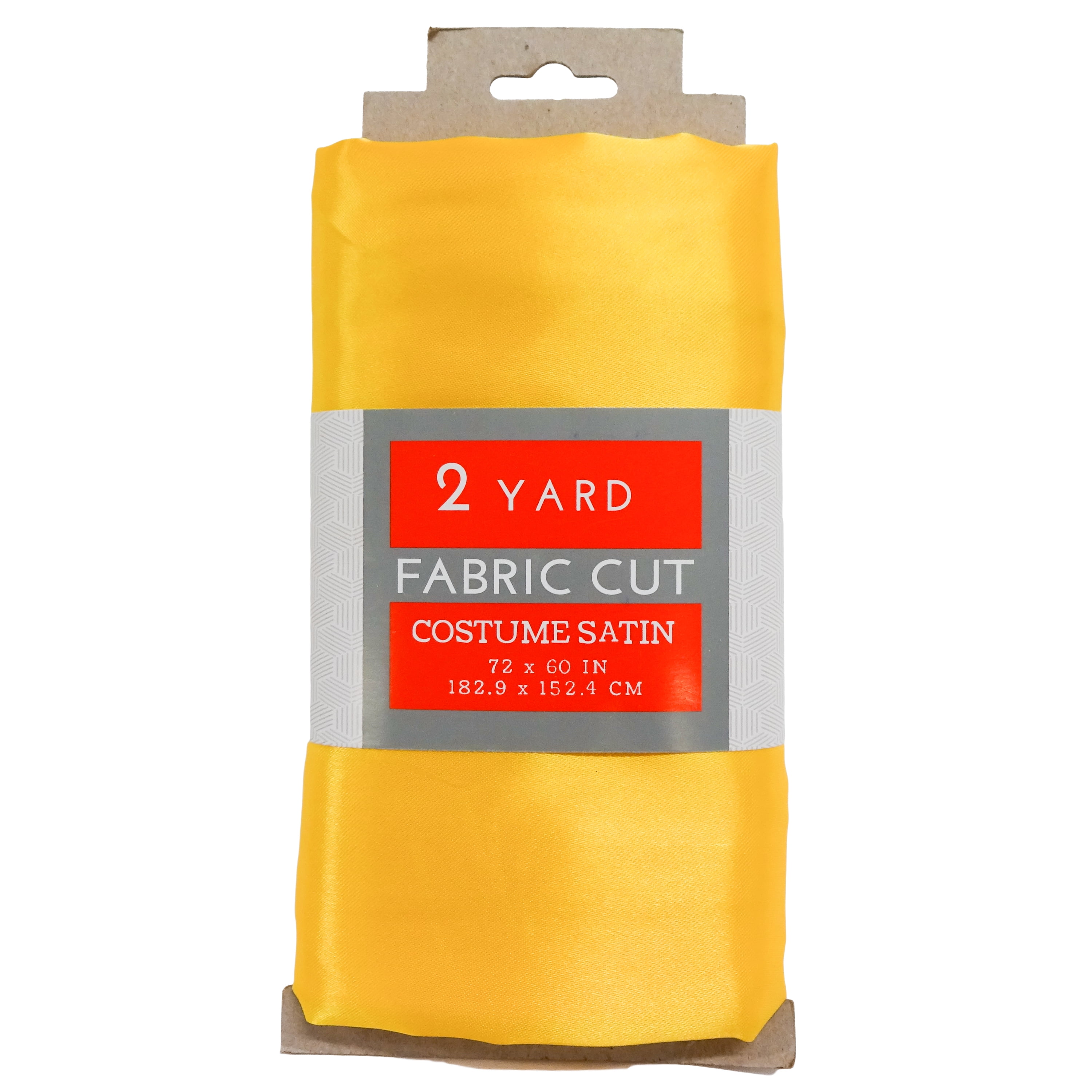 Shason Textile 60" x 2 Yards Costume Satin for Special Occasions Precut Fabric, Yellow