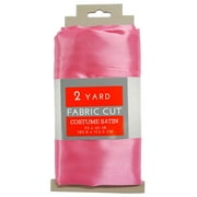 Shason Textile Medium Pink Special Occasion Satin Precut Fabric, 2 Yards