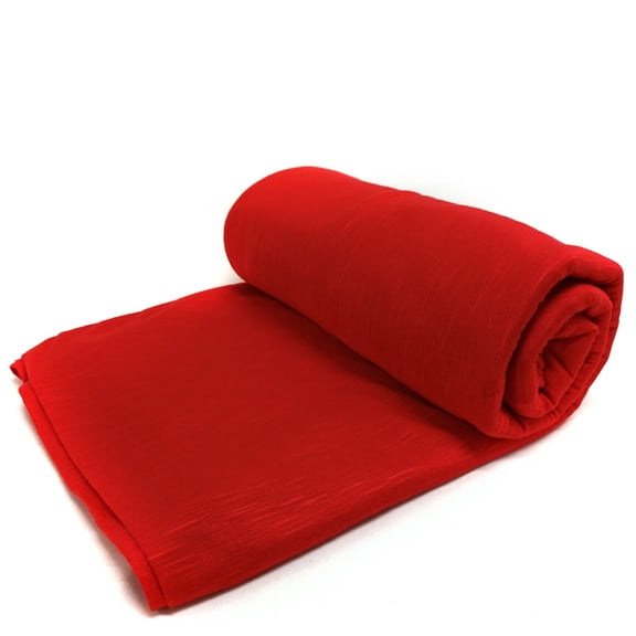 Shason Textile 60" x 3 yd Rayon Jersey Classic Sew Slub Craft Fabric, Red